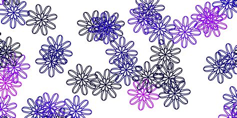 Light Purple Pink Vector Doodle Template With Flowers 1875385 Vector