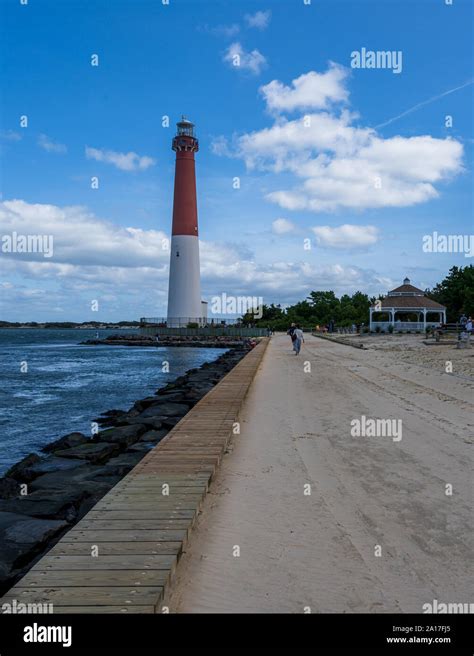 Barnegat Lighthouse State Park, NJ, USA -- September 13, 2019. Photo of ...