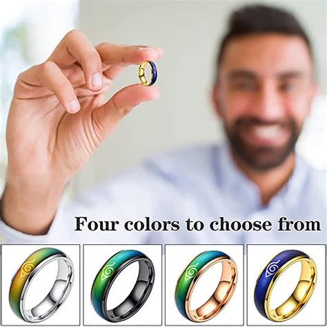 Buy 4pcs Stainless Steel Anime Color Changing Rings Stainless Steel