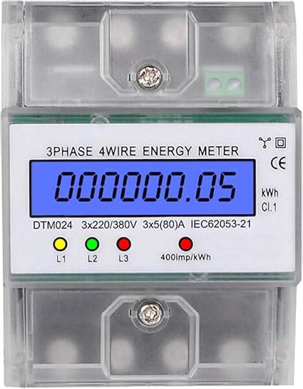 Explopur 3 Phasen 4 Draht Energiezähler 220 380V 5 80A Energieverbrauch