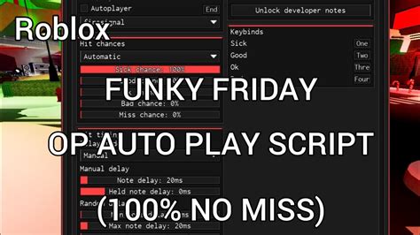 OP FUNKY FRIDAY AUTO PLAY SCRIPT 100 NO MISS Fluxus Roblox YouTube