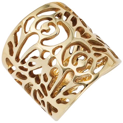 Juwelier Gr Tzmacher Damen Ring Breit Gold Gelbgold Goldring Mm