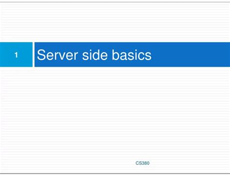 server side basics  cs urls  web servers  powerpoint