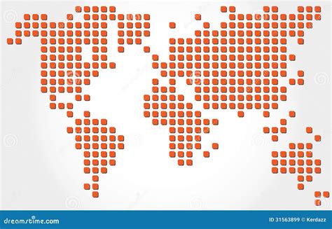 Dotted World Map Stock Vector Illustration Of Dotted 31563899