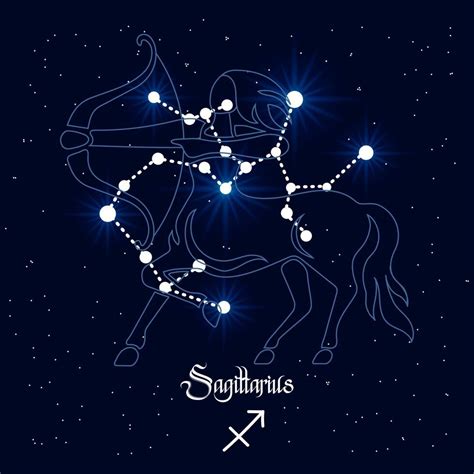 Sagitario Constelaci N Y Signo Zodiacal En El Fondo Del Universo