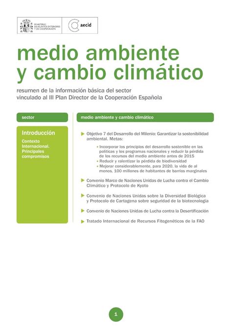 PDF medio ambiente y cambio climático AECID biodiversidad en