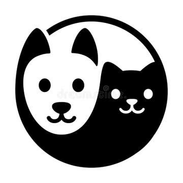 Cat Dog Yang Yin Stock Illustrations – 132 Cat Dog Yang Yin Stock ...