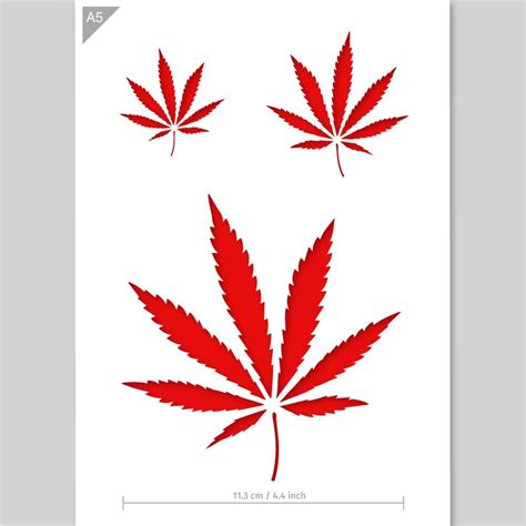 Cannabis Stencil Weed Stencil Hemp Stencil A5 Size - Etsy