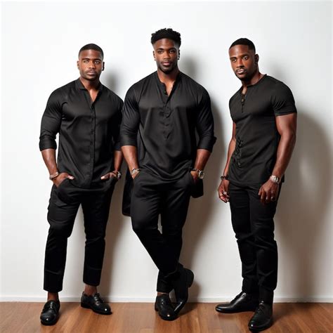 Um grupo de homens negros em greve impõe se numa estação anal na parede colorida de alabaster