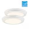 Commercial Electric 15 In Matte White 5 CCT LED Round Flush Mount Low