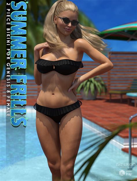 Summer Frills Bikini Genesis Female D Figure Assets Sveva