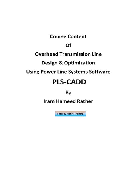 Overhead Power Transmission Line Design and Op | PDF | Surveying ...