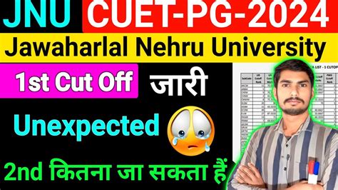 Jnu St Merit List Jnu First Cut Off Cuet Pg Jnu Cut