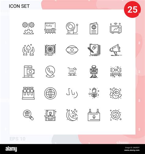 Stock Vector Icon Pack Of Line Signs And Symbols For Internet