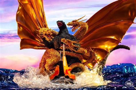 Godzilla Vs King Ghidorah Movie Poster Inspired Toy Photography By Harold Ruiz Monstruos