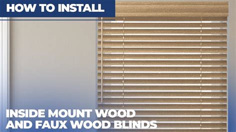 How To Install Inside Mount Woodfaux Wood Blinds Youtube