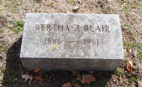 Bertha J Gors Blair 1886 1981 Mémorial Find a Grave