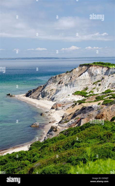 Massachusetts Marthas Vineyard Aquinnah Coastal View Of The