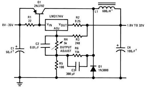 Lm317 Variable Switch Mode Power Supply Smps Circuit