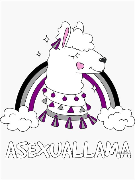 Asexual Asexuallama Asexuality Pride Asexual Llama Flag Asexual Meme Sticker For Sale By