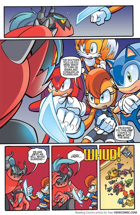 Sonic the Hedgehog Comic Page with Sonic and Tails