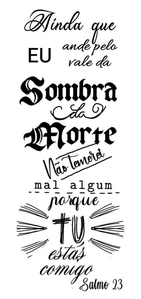 Decalque De Tattoo Masculino Frase Ainda Que Eu Andasse Palavras