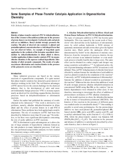 (PDF) Some Examples of Phase-Transfer Catalysis Application in Organochlorine Chemistry | Felix ...