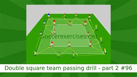 Double Square Team Passing Drill Part 2 Soccer Exercises 96 Youtube