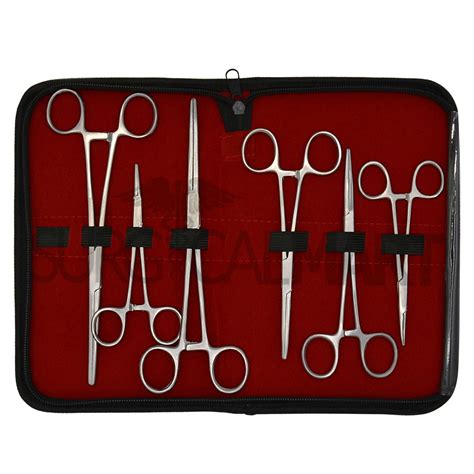 6 Pcs Ultimate Hemostat Forceps 5 6 25 8 Str Cvd With Case