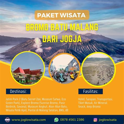 Paket Wisata Jogja Bromo Batu Malang 3 Hari 2 Malam Joglo Wisata