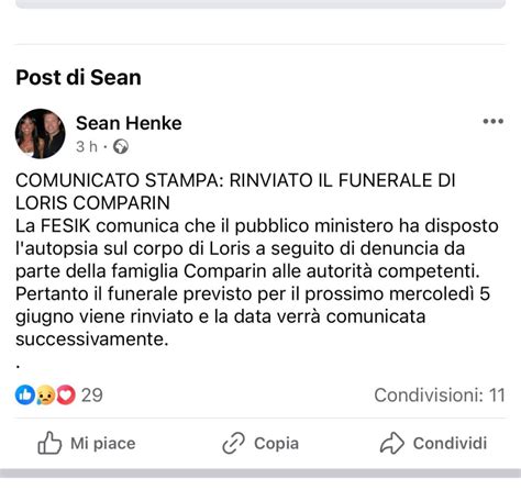 Arsiero Thiene Rinvio Del Funerale Di Loris Comparin Disposta L