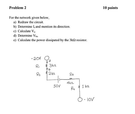 Solved Problem Points For The Network Given Below Redraw The