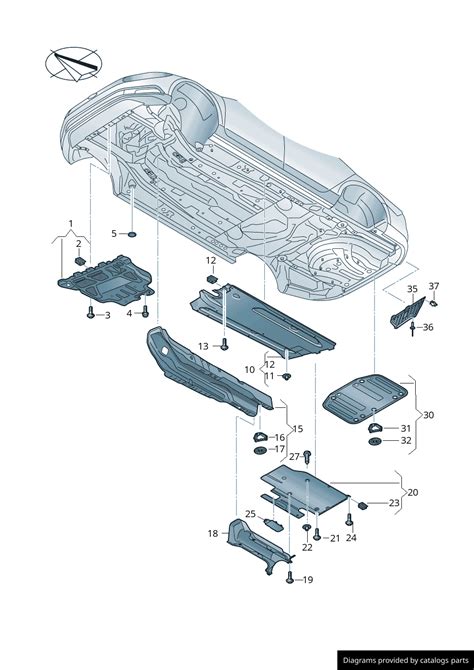 Volkswagen Underbody Trim 3q0825202b Lllparts