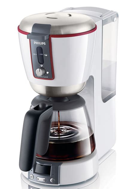 Капельная кофеварка PHILIPS HD-7690/30 Белый/нержавеющая сталь/красный ...