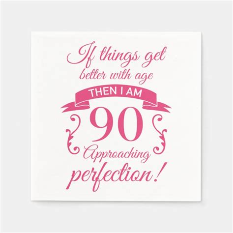 90th birthday, 90 years old, funny, humor, gag, fa napkins | Zazzle.com