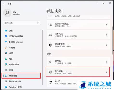 Win11电脑色盲模式怎么开win11色盲模式怎么设置系统之城