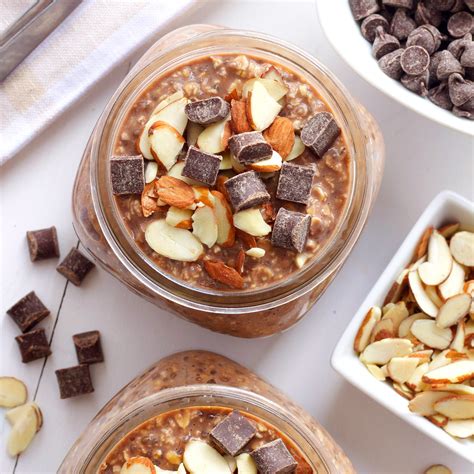 Chocolate Overnight Oats With Chia And Almonds The Busy Baker