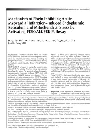 Mechanism Of Rhein Inhibiting Acute Myocardial InfarctionInduced