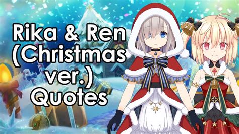 Quotes Rika And Ren Christmas Ver Youtube