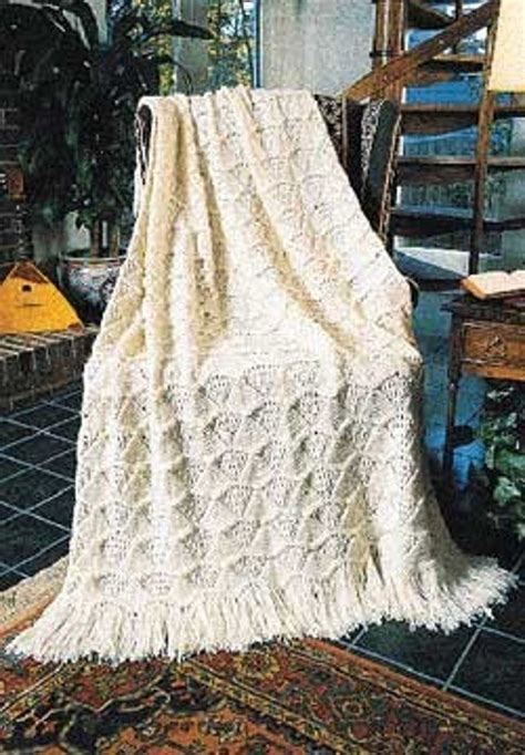 Snowbird Afghan In Patons Decor Knitting Patterns Lovecrafts