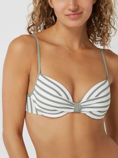 Esprit Bikini Oberteil Mit Wattierten Cups Olivgr N Online Kaufen