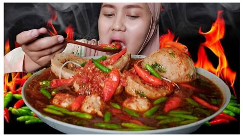 BAKSO KUAH PEDAS TABUR CABE RAWIT DOMBA RAWIT HIJAU MUKBANG