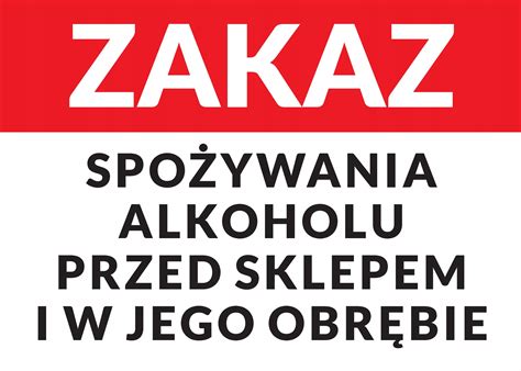 Zakaz Spo Ywania Alkoholu Tabliczka Pcv X Pcv D Cena