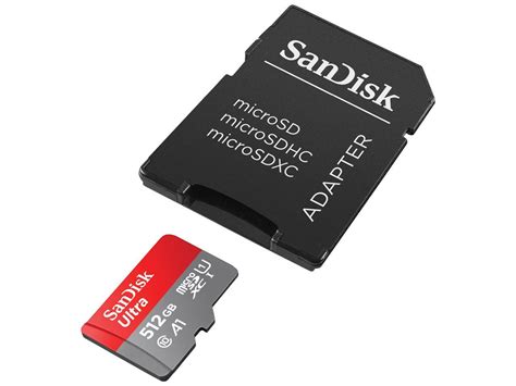 SanDisk 512GB Ultra MicroSDXC A1 UHS I U1 Class 10 Memory Card With