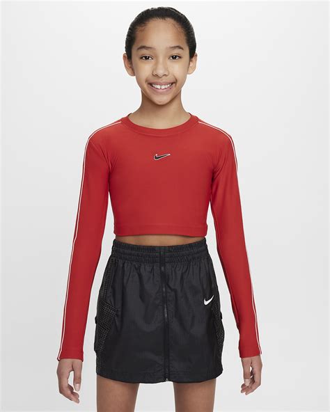 Nike Sportswear Older Kids Girls Long Sleeve Cropped Top Nike Nl