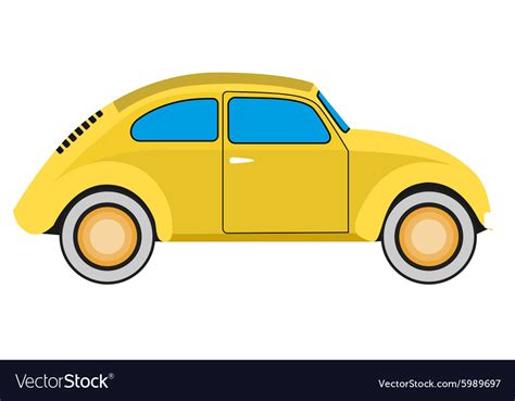 Yellow car Royalty Free Vector Image - VectorStock