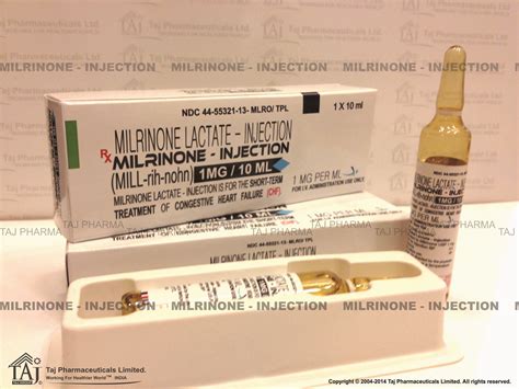 Milrinone Manufacturer Milrinone Lactate Injection Pharmacological