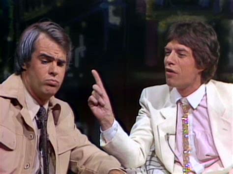 Dan Aykroyd, as Tom Snyder, interviewing Mick Jagger | Saturday night ...