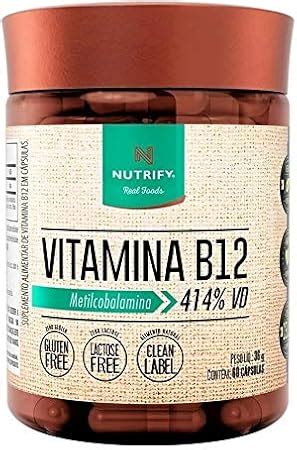 Vitamina B12 Metilcobalamina 414 60caps Nutrify Original Nf Amazon