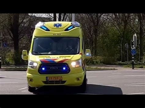 A1 Novaris XL 02 107 Leeuwarden Zuid Naar Een Medisch Incident YouTube